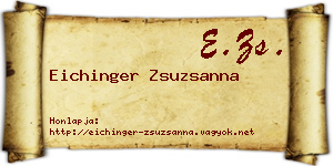 Eichinger Zsuzsanna névjegykártya
